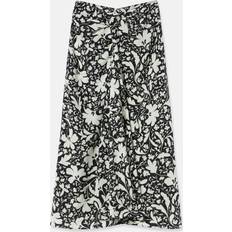 Stella McCartney Forest Floral Print Silk Skirt, Woman, Black Multicolour, Black Multicolour