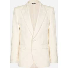 Dolce & Gabbana Ytterkläder Dolce & Gabbana Single-breasted cotton Sicilia-fit jacket with jacquard DG details