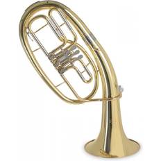Roy Benson Trumpeter Roy Benson Bb tenorhorn TH-202 kompakt premiummodell, med Ø 26 cm mässingsklocka, hållbart blyrör i guldmässing, dragskor i nysilver, i lackerat utförande, inkl. lätt formgjutet fodral