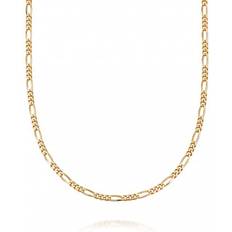 Daisy Essentials Figaro Chain 18ct Gold Plated Necklace FCSL_GP