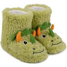 Totes Kids Dino Boot Slippers Green