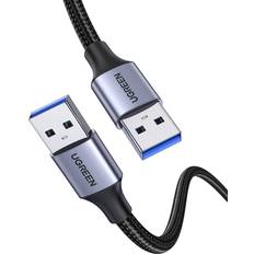Gröna - USB A-USB A - USB-kabel Kablar Ugreen USB 3.0 A to A Cable 3FT USB Braided Type A to Type A Cable Compatible with Hard 3.3ft