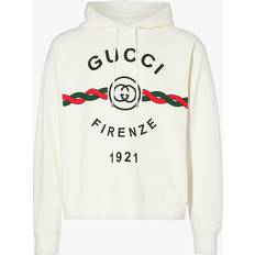 Gucci XS Tröjor Gucci Mens Sunlight Mc Brand-print Relaxed-fit Cotton-jersey Hoody