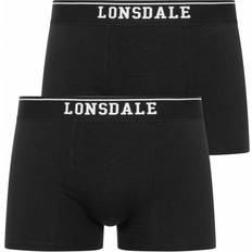 Lonsdale Herr Underkläder Lonsdale Oxfordshire Herren Boxershorts 2er-Pack 113859-1099 schwarz