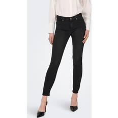 Only Life Reg Push Ankle Skinny Fit-jeans Svart