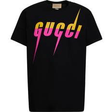 Gucci Herr - Svarta Överdelar Gucci Logo Printed Cotton T-shirt