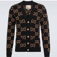 Gucci XS Koftor Gucci GG jacquard wool cardigan black