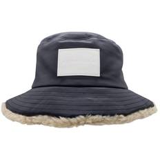 Skinn Hattar MM6 Maison Margiela Faux Leather Bucket Hat Black