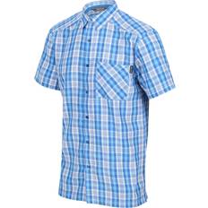 Rutiga - Unisex Skjortor Regatta Mindano VI Kurzarmhemd für Herren Blau, Größe: