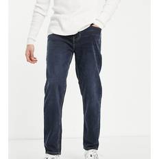 New Look Byxor & Shorts New Look – Mörkblå smala, styva jeans