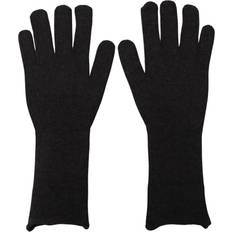 Dolce & Gabbana Herr Handskar & Vantar Dolce & Gabbana Black Cashmere Silk Hands Mitten Mens Gloves
