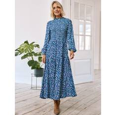 14 - Blommiga - Midiklänningar Arlette Dress Digital Floral Blue