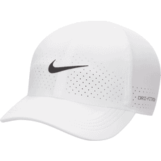 Tennis - Vita Kläder Nike Dri-FIT ADV Club Unstructured Tennis Cap - White/Black