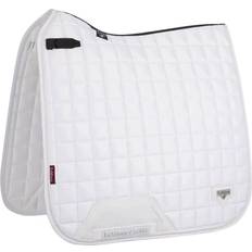 LeMieux Schabrak LeMieux Loire Classic Satin Dressage Saddle Pad in White Square Bamboo Lining with Friction Free Binding and Girth Protection