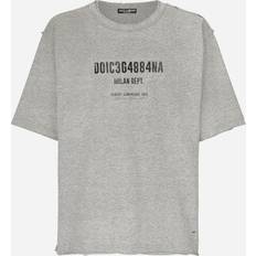 Dolce & Gabbana Bomull - Herr T-shirts & Linnen Dolce & Gabbana Logo print cotton T-shirt grey