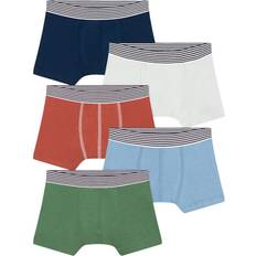 Petit Bateau Boxershorts Petit Bateau Boys Multicoloured Boxer Shorts 5 Pack Blue year