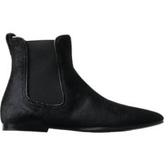 Dolce & Gabbana Herr Kängor & Boots Dolce & Gabbana Black Leather Chelsea Men Ankle Boots Shoes EU42/US9