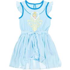 Disney Jumpsuits Barnkläder HIS Disney Princess Cinderella Little Girls Tie Knot Sleeveless Costume Romper Blue 4-5