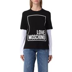 Love Moschino T-shirts Love Moschino Black Cotton Tops & T-Shirt IT40