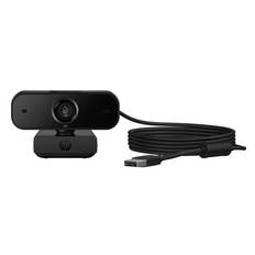 HP Webcam 430 FHD 1080p, Automatisk fokus, 360° rotation, till 85° synfält, dubbel brusreducerande mikrofon, zoomkompatibel, Sekretesslock, Svart