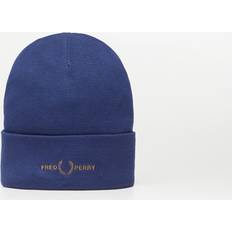 Fred Perry Accessoarer Fred Perry Unisex Graphic Beanie in Navy Dark Caramel