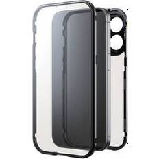 BLACK ROCK Mobiltillbehör BLACK ROCK 360° Mobilfodral Glas iPhone 15 Pro Transp/Svart