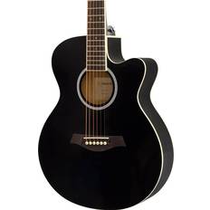 World Rhythm WR-204 3/4 Acoustic Guitar, Black