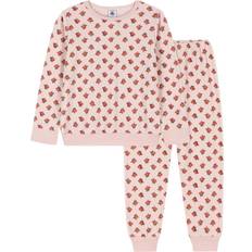 Petit Bateau Pyjamasar Barnkläder Petit Bateau Floral Pajamas - Light Pink