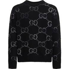 Gucci XS Tröjor Gucci GG intarsia wool-blend sweater black
