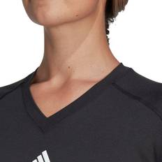 Adidas Dam - Elastan/Lycra/Spandex T-shirts adidas AEROREADY Train Essentials Minimal Branding V-Neck Tee Black