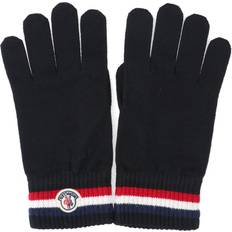 Moncler Handskar & Vantar Moncler Men's Tricolour Logo Gloves Navy Navy