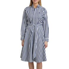 Polo Ralph Lauren Dam - Långa kjolar Kläder Polo Ralph Lauren Belted Striped Cotton Shirtdress