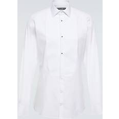 Dolce & Gabbana Herr Skjortor Dolce & Gabbana Tuxedo cotton poplin shirt white