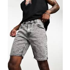 Lee Gråa - Herr - W27 Byxor & Shorts Lee – Grå stenfärgade jeansshorts med raka ben och fickor-Grå/a