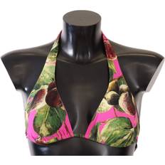 Dolce & Gabbana Badbyxor Dolce & Gabbana Pink Printed Nylon Swimsuit Bikini Top Swimwear IT2