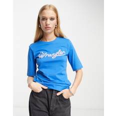 Wrangler Dam T-shirts & Linnen Wrangler – Blå t-shirt med logga