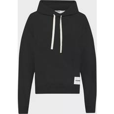 Jil Sander Cotton jersey hoodie black