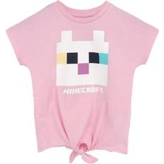 Minecraft T-shirts Barnkläder Minecraft Cat Twisted Knot Front T-Shirt Pink 11-12 Years