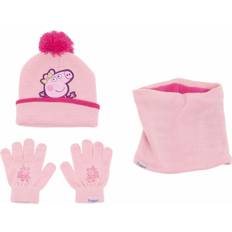 Peppa Pig Hat, Gloves and Neck Warmer Cosy corner Rosa