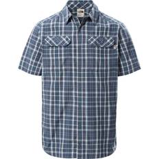 The North Face Herr Skjortor The North Face Mens S/S Pine Knot Shirt Blå SHADY BLUE PLAID X-large