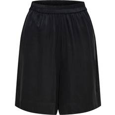 Selected Dam Shorts Selected Femme – Svarta, avslappnade shorts kupro-Svart/a