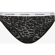Calvin Klein Trosor Calvin Klein Womens Black Modern Logo-embroidered Stretch-lace Briefs