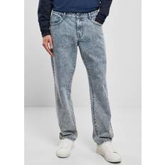 Urban Classics Herr Jeans Urban Classics Jeans med lös passform för män, Light Skyblue Acid Washed, 40W X 32L