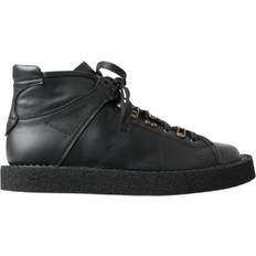 Dolce & Gabbana Herr Kängor & Boots Dolce & Gabbana Black Leather Slip on Stretch Boots EU42/US9
