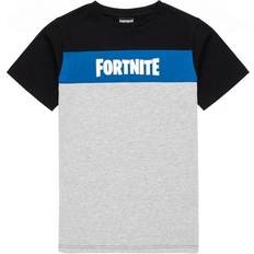 Fortnite 11-12 Years, Grey/Blue/Black Boys Colour Block T-Shirt