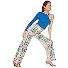 Multifärgade Byxor Trendyol Collection Stickade byxor för kvinnor, flerfärgade