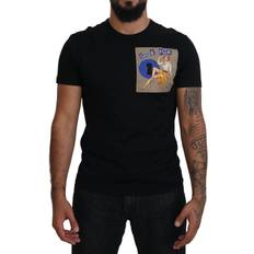 Dolce & Gabbana Bomull - Herr - Svarta T-shirts Dolce & Gabbana Black Sneak Peek Cotton Short Sleeve T-shirt IT46