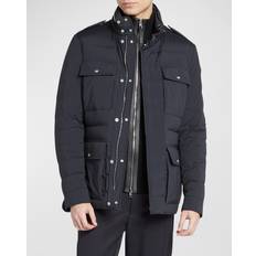 Moncler Skinn Ytterkläder Moncler Men's Falage Field Jacket NAVY 4X-Large