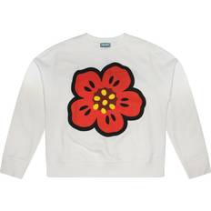 Kenzo Graphic Floral Logo Sweater White Red