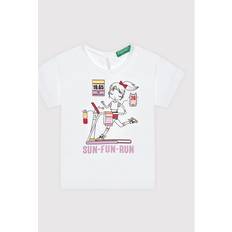 United Colors of Benetton T-shirts United Colors of Benetton T-shirt för flickor, Vit 101, 68